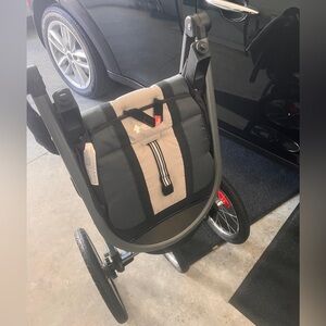 Gray and Black Running/Jogging Stroller